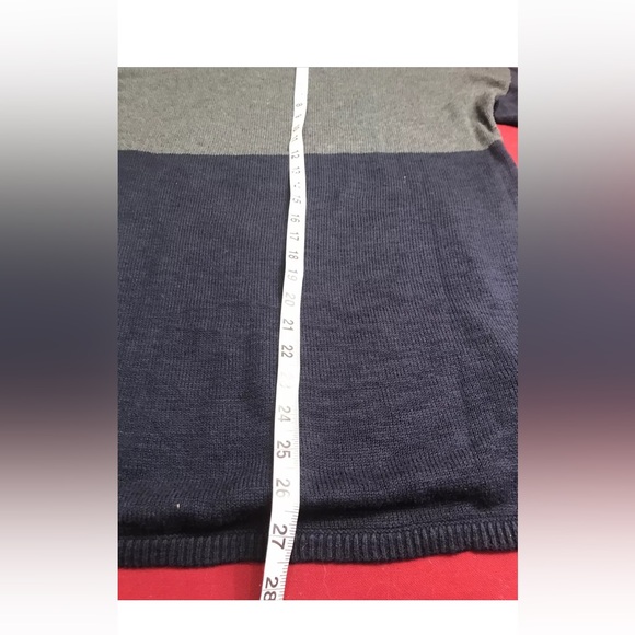 Calia navy BLUE GRAY long SWEATER Carrie Underwood Cotton Rayon Flowy Medium Med - Picture 10 of 10